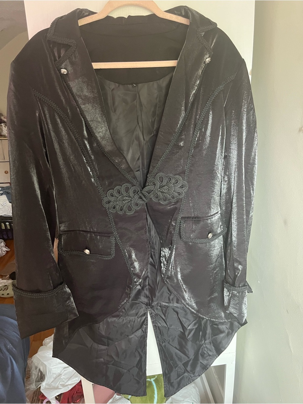 Black Women's Velvet Tailcoat Jacket